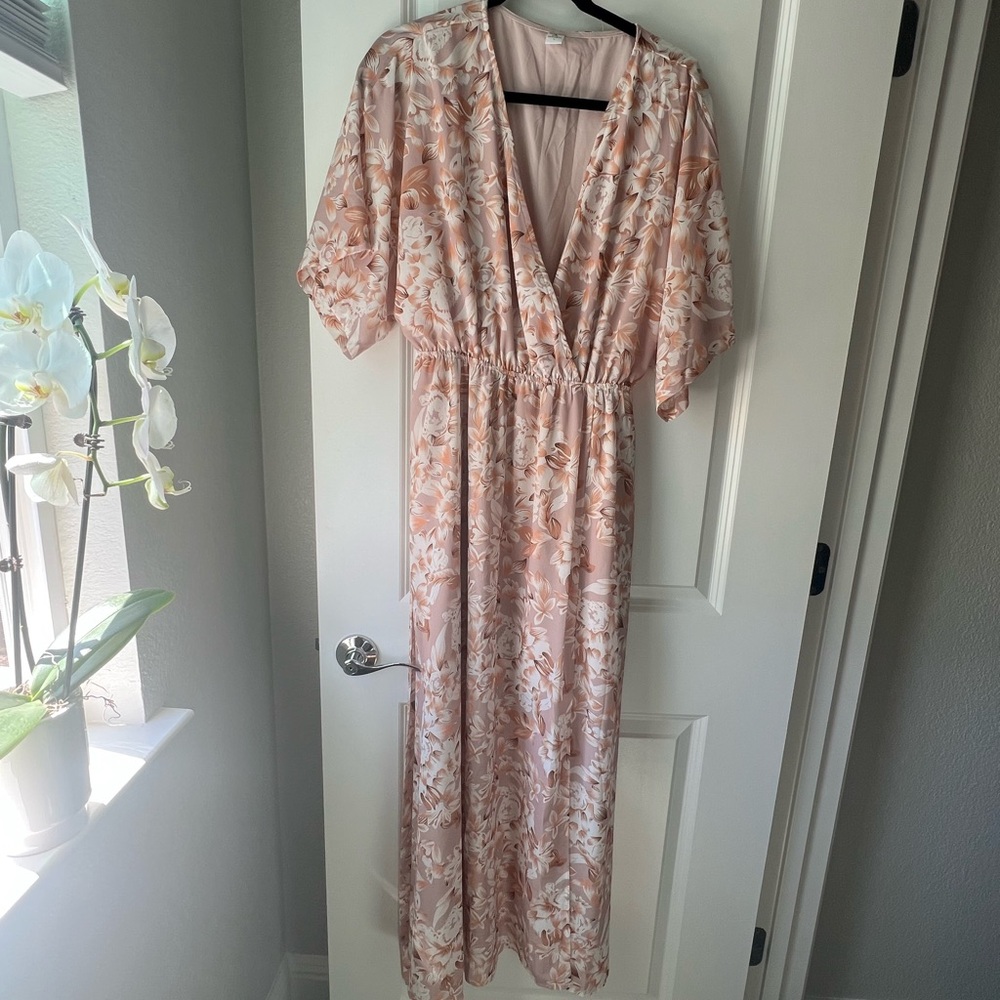 Floral Pink Maxi Dress